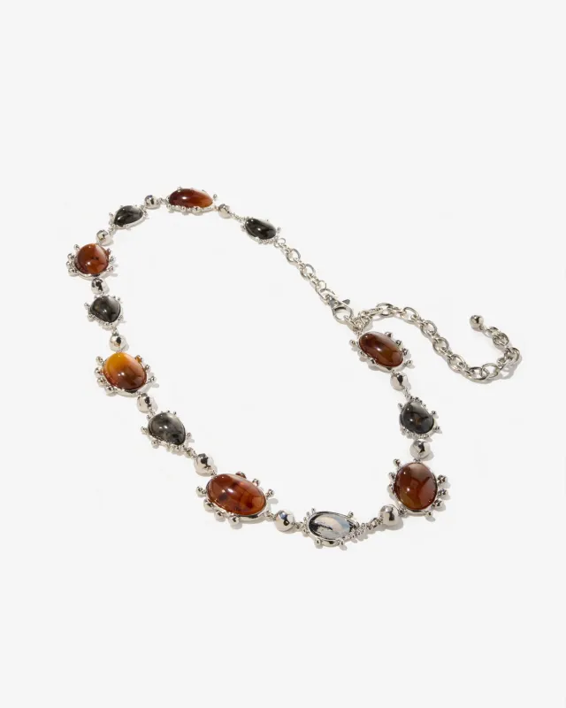 Neutral Stone Chain Belt Multi sold by Boston Proper