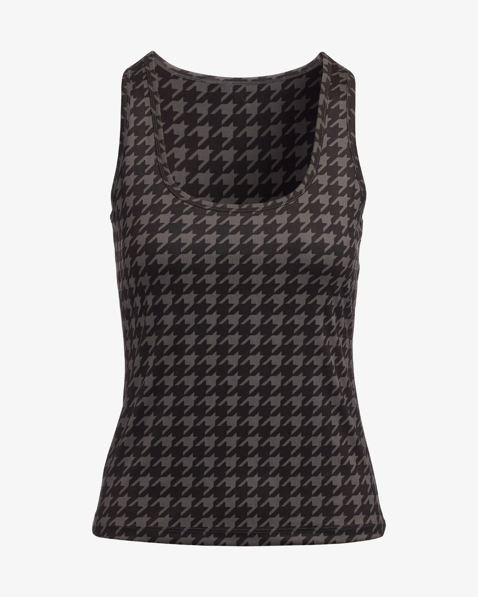 Printed Racerback Sport Tank Graphite Houndstooth sold by Boston Proper product image thumbnail 2