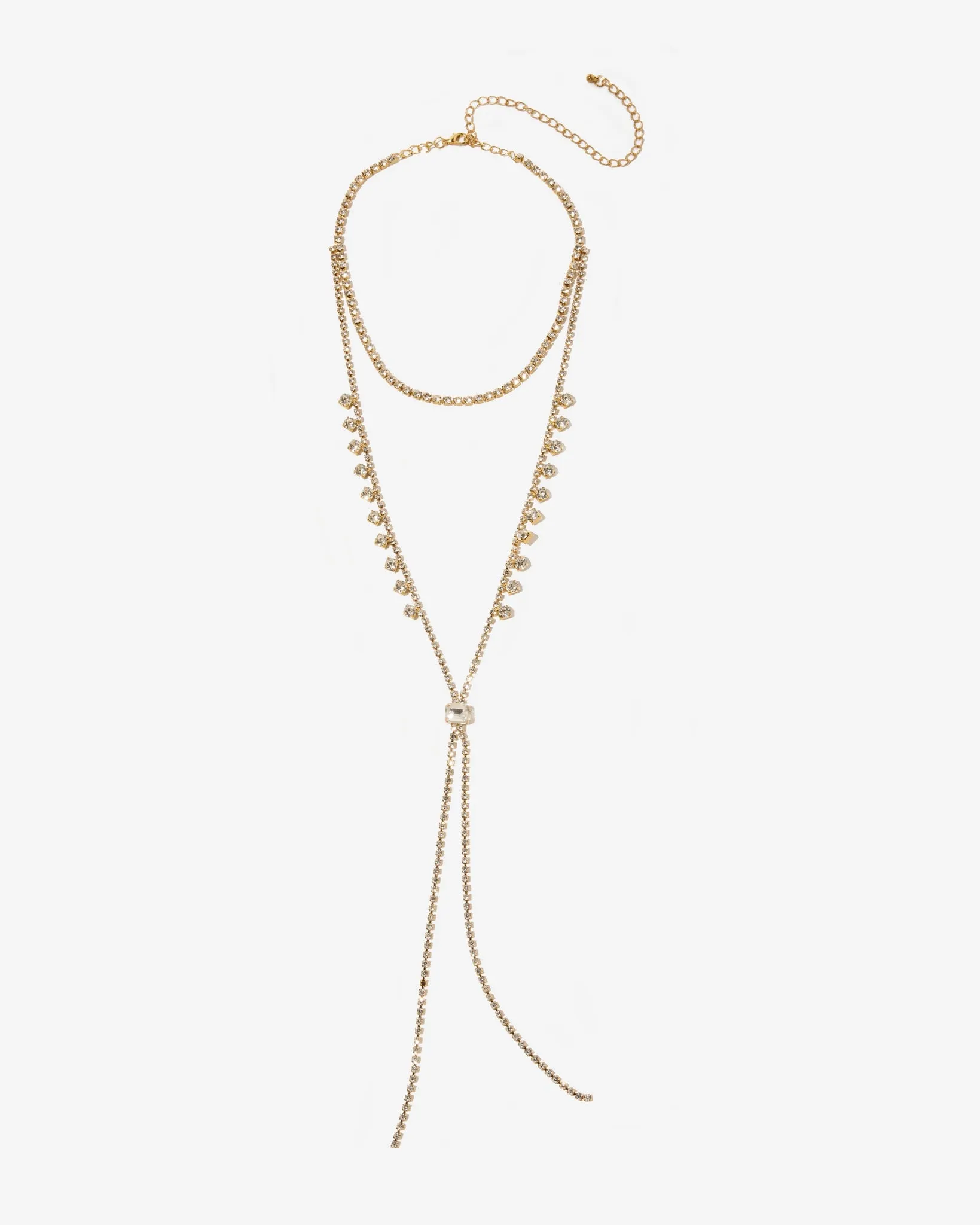 Dainty Gem Drop Necklace Gold sold by Boston Proper