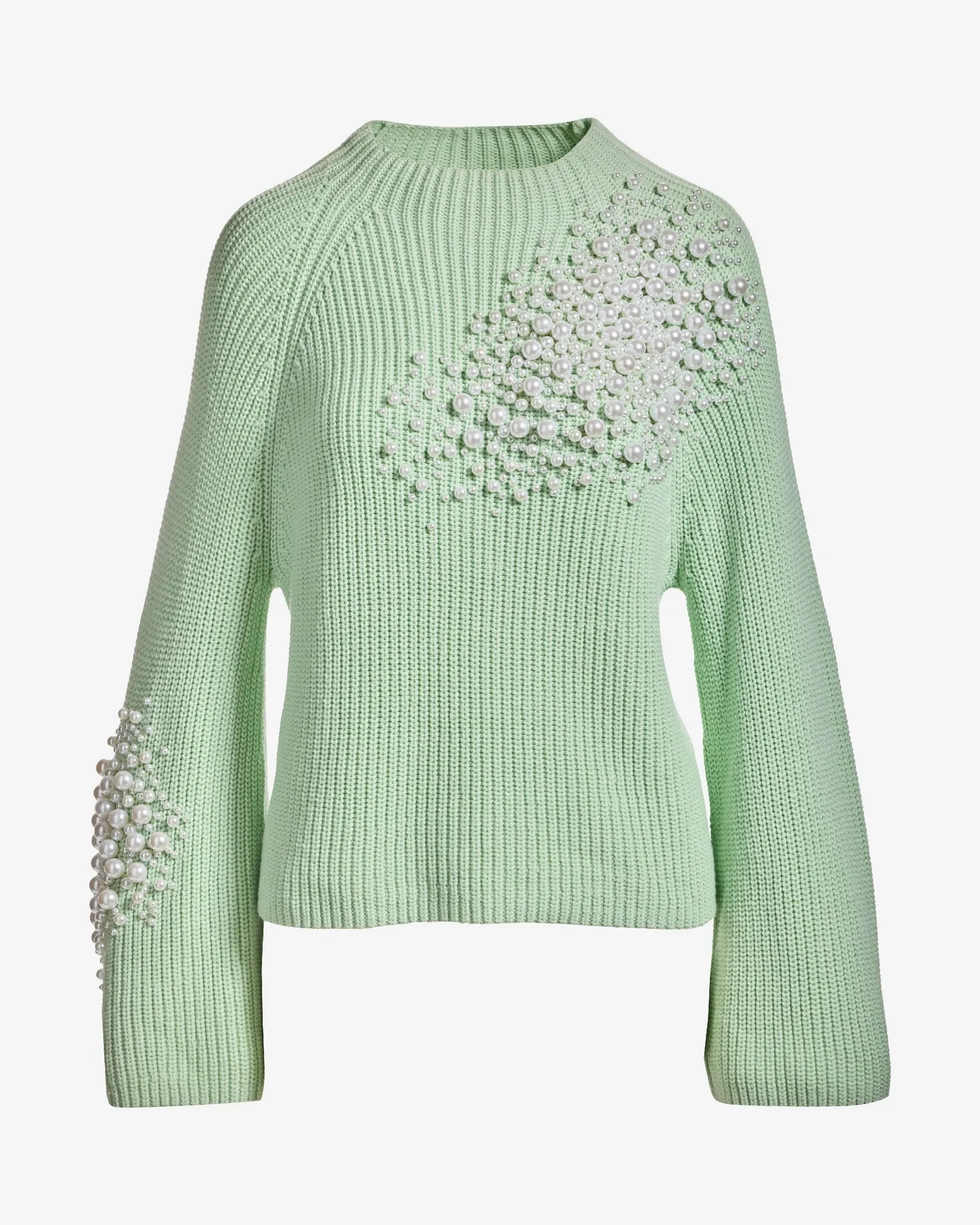 Pearl Embellished Flare Sleeve Sweater Surf Spray sold by Boston Proper product image thumbnail 2