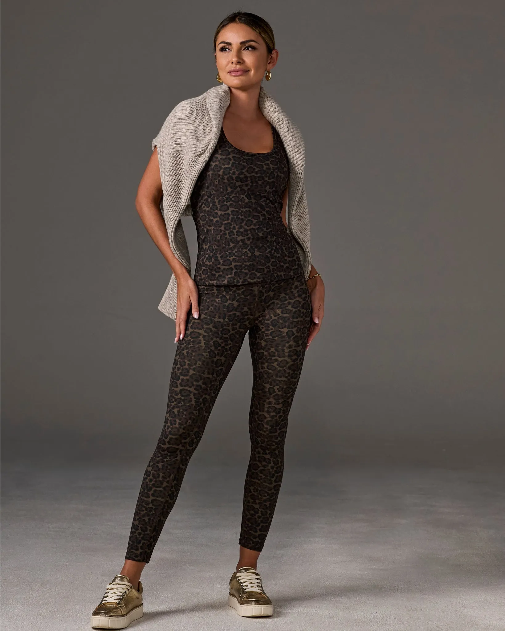 High Waisted Printed Sport Legging Sporty Spots sold by Boston Proper