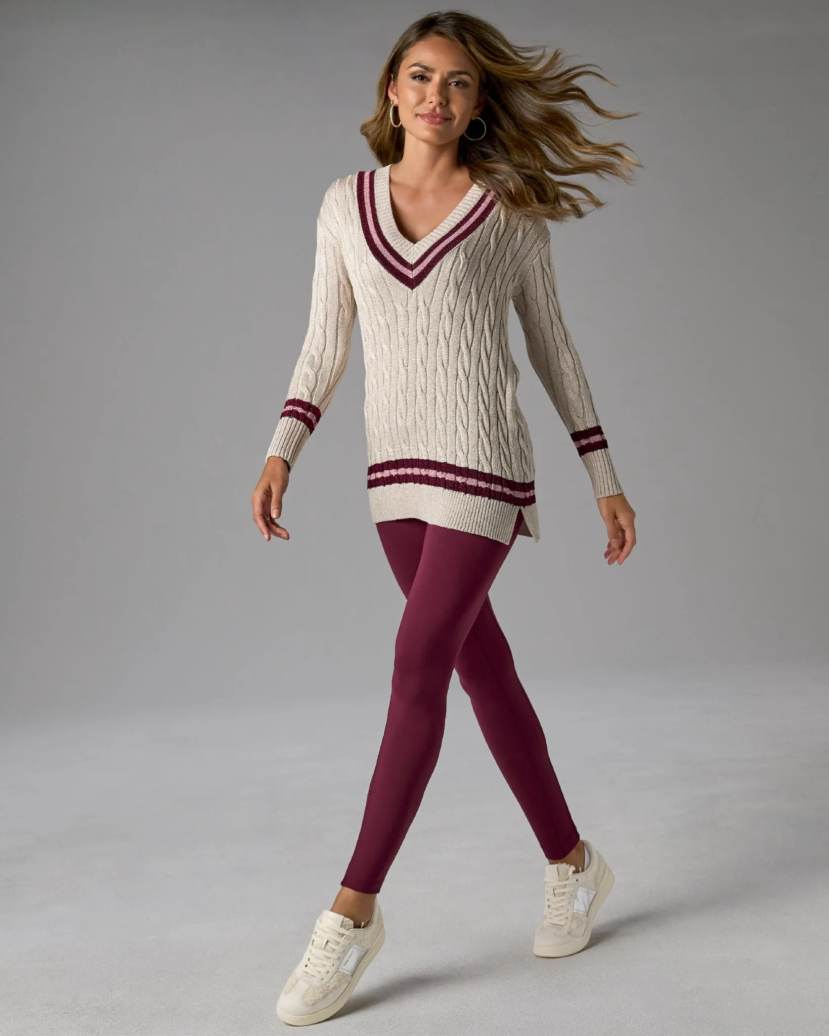 High Waisted Sport Legging Black Cherry sold by Boston Proper