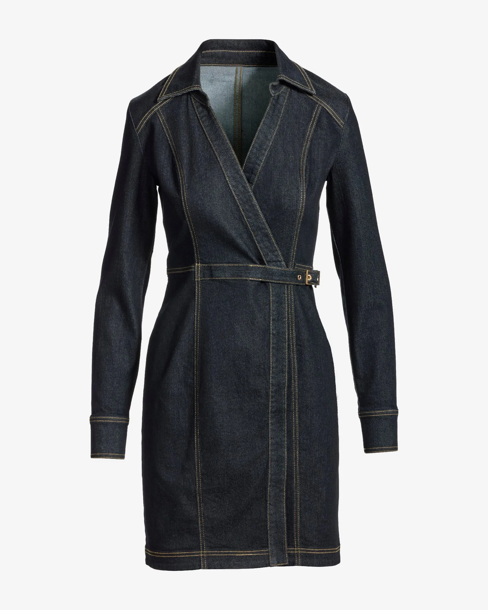 Grommet Belted Denim Dress Rinse sold by Boston Proper product image thumbnail 2