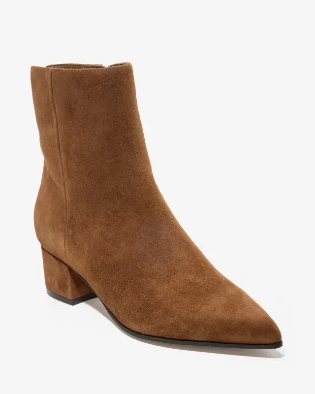 Pointed-Toe Riding Bootie Cognac sold by Boston Proper