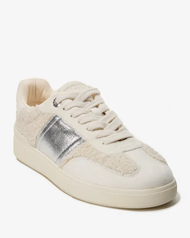 Shearling Metallic Sneaker Cream sold by Boston Proper