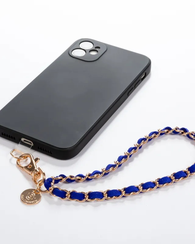 Royal Blue + Gold Phone Wristlet sold by Boston Proper