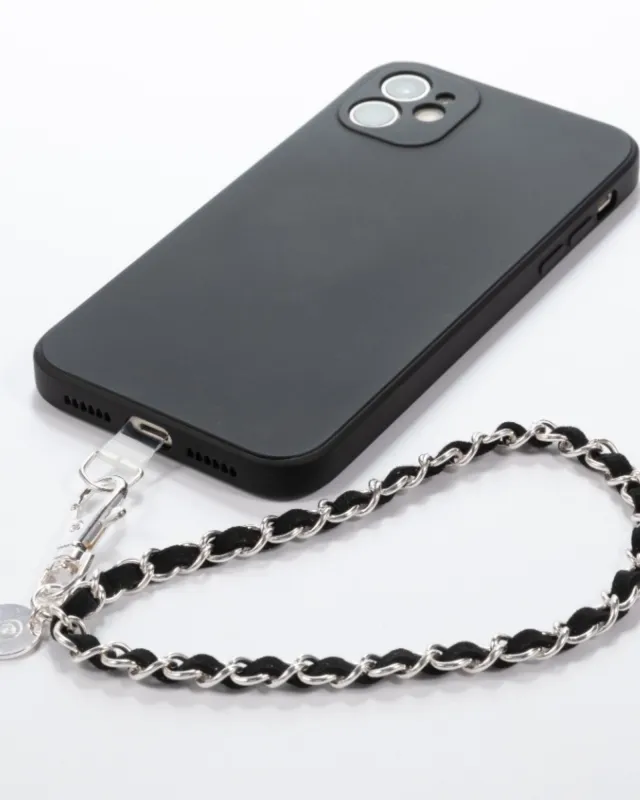 Silver Black Phone Wristlet sold by Boston Proper