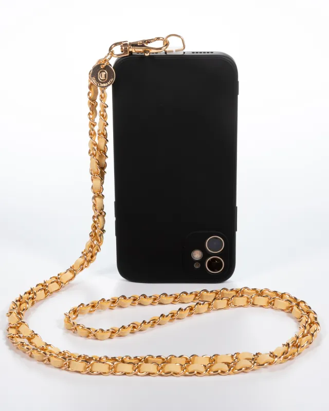 Vanilla Beige + Gold Crossbody Phone Chain sold by Boston Proper