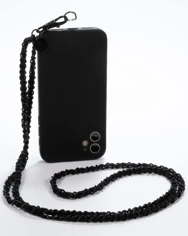 Black on Black Crossbody Phone Chain sold by Boston Proper