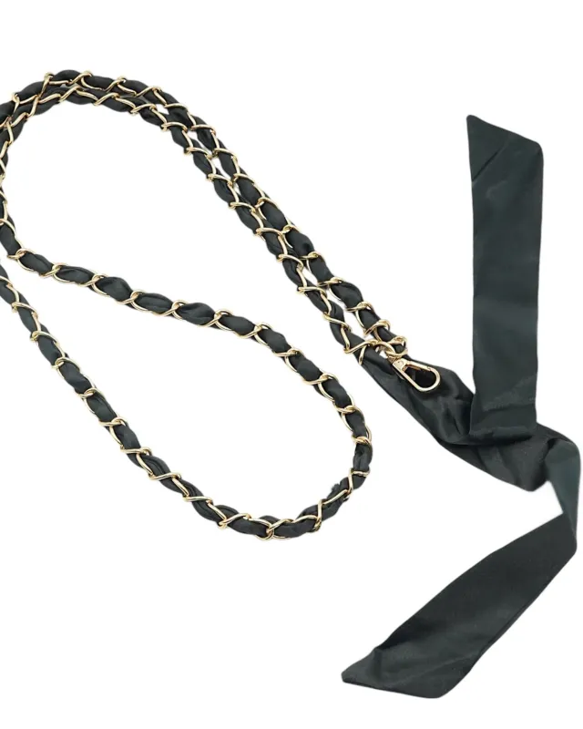 Black Satin Sash Crossbody Phone Chain sold by Boston Proper
