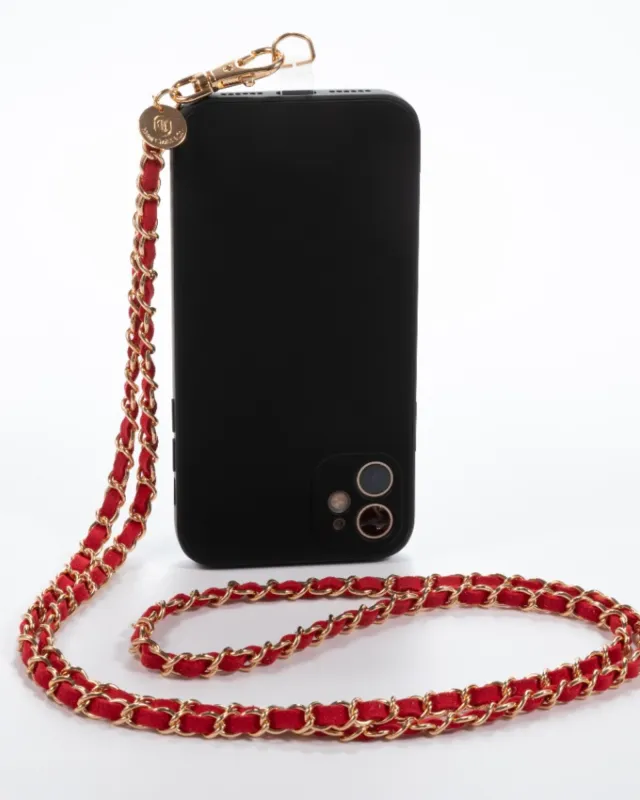 Dark Cherry Red Crossbody Phone Chain sold by Boston Proper