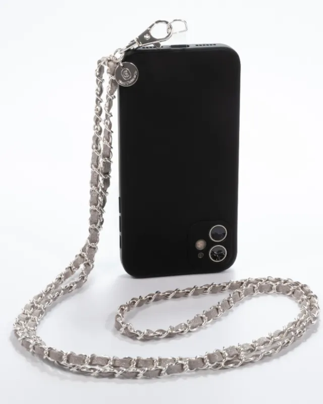 Silver on Silver Crossbody Phone Chain sold by Boston Proper