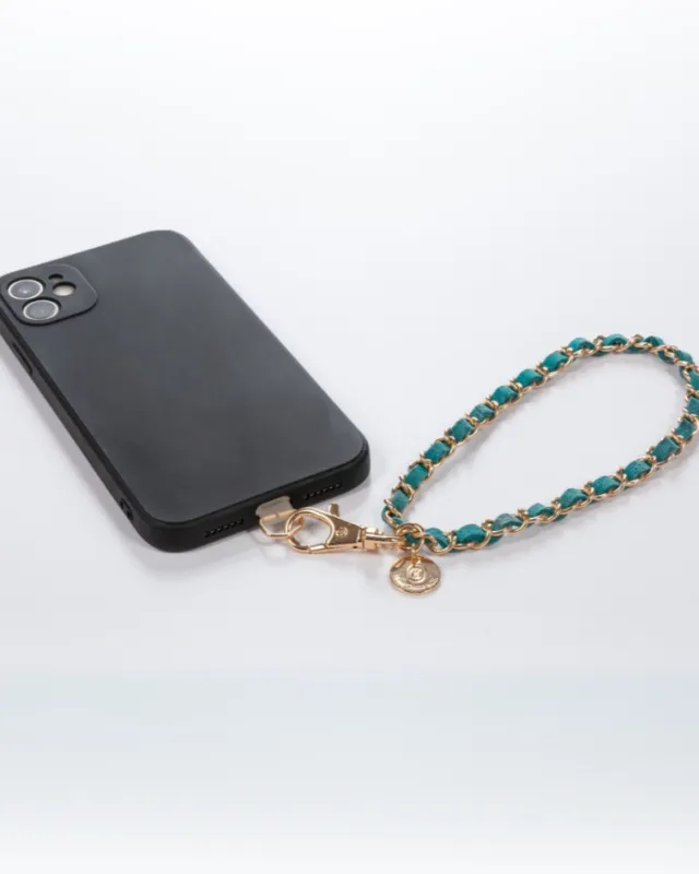 Gold N' Emerald Phone Wristlet sold by Boston Proper