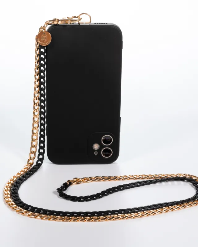 Two Tone Black N' Gold Crossbody Phone Chain sold by Boston Proper