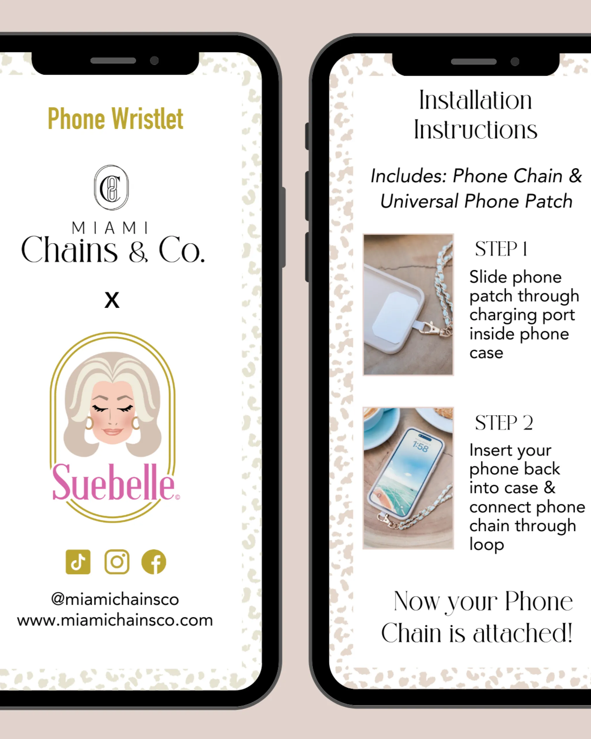 Denim Cheetah Phone Wristlet sold by Boston Proper product image thumbnail 3