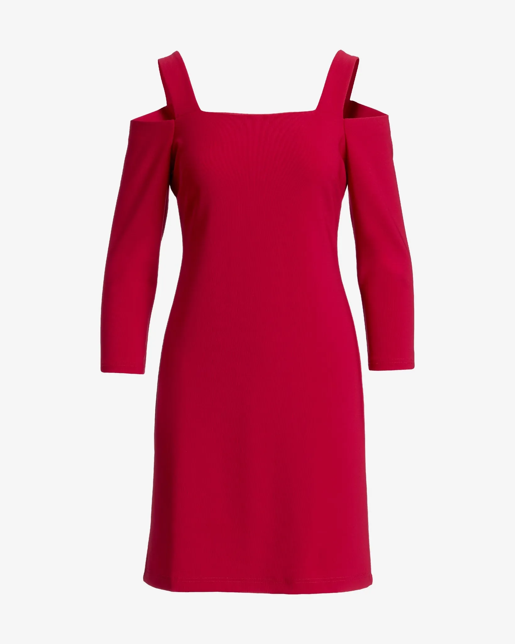 Beyond Travel Cold Shoulder Three Quarter Sleeve Dress Tango Red sold by Boston Proper product image thumbnail 2