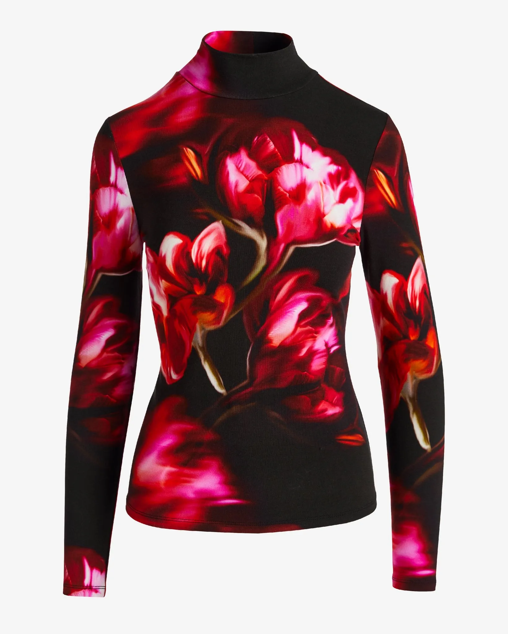 Long Sleeve Printed Turtleneck Tulip Blooms sold by Boston Proper product image thumbnail 2