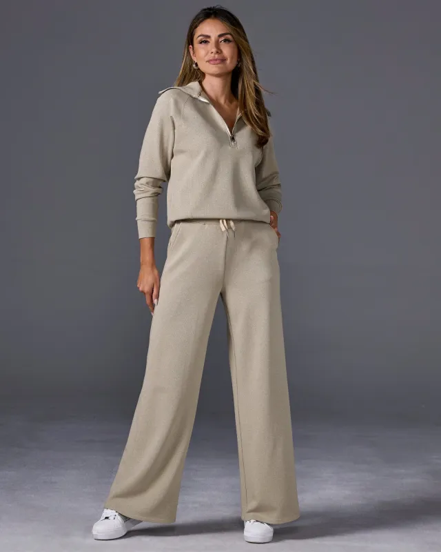 Luxe Lounge Metallic Full Length Pant Champagne sold by Boston Proper