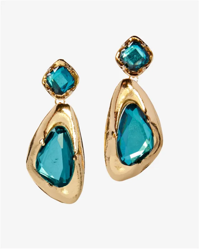Modern Gem Drop Earring Emerald sold by Boston Proper