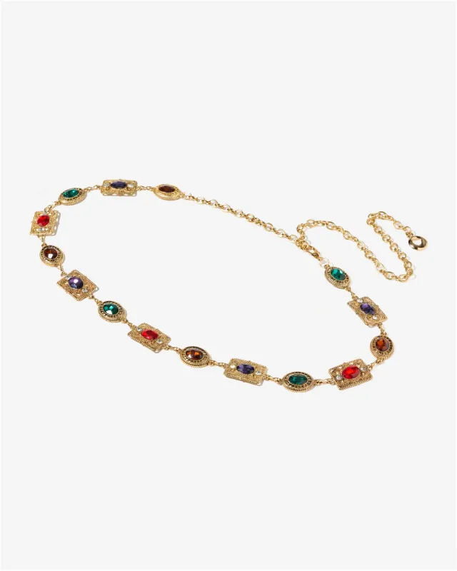 Jewel Tone Chain Belt Antique Gold sold by Boston Proper