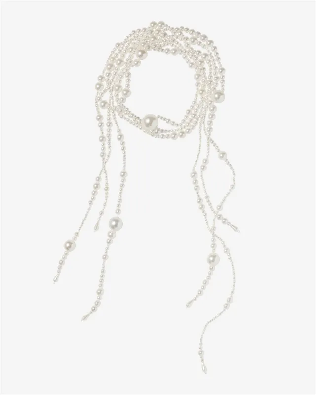 Pearl Strappy Necklace White sold by Boston Proper