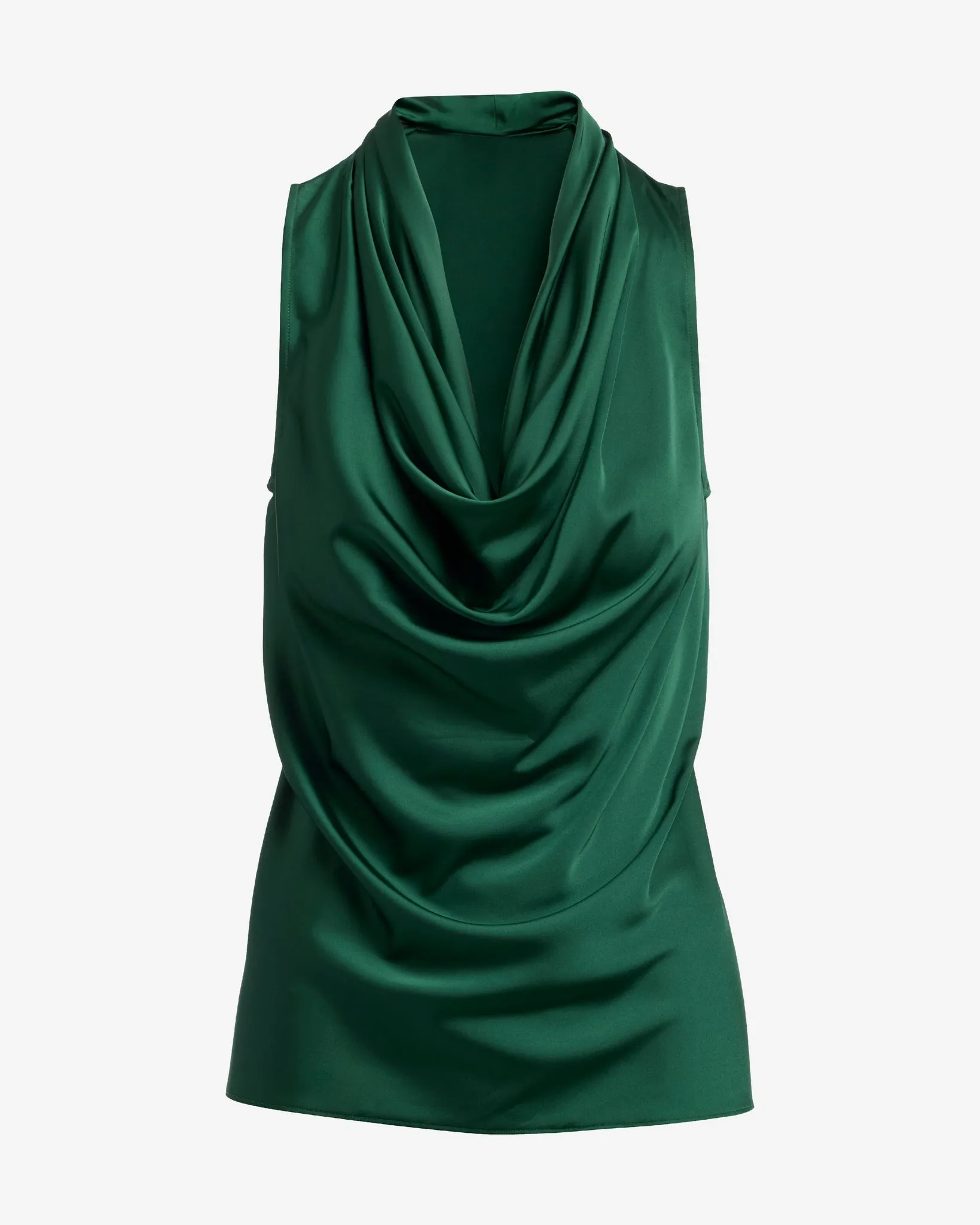 Marilyn Cowl-Neck Charmeuse Blouse Emerald sold by Boston Proper product image thumbnail 2