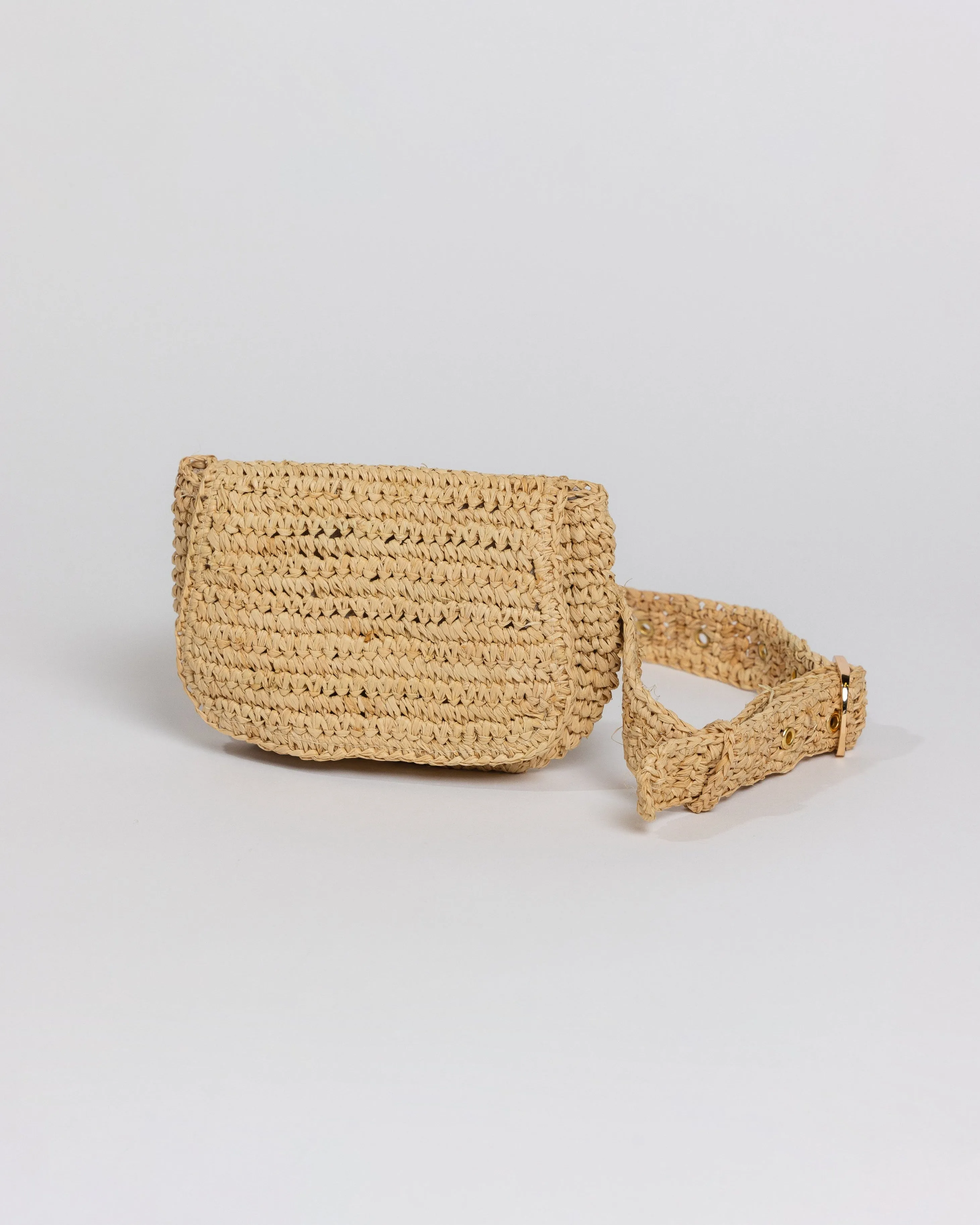 Straw Belt Bag sold by Boston Proper