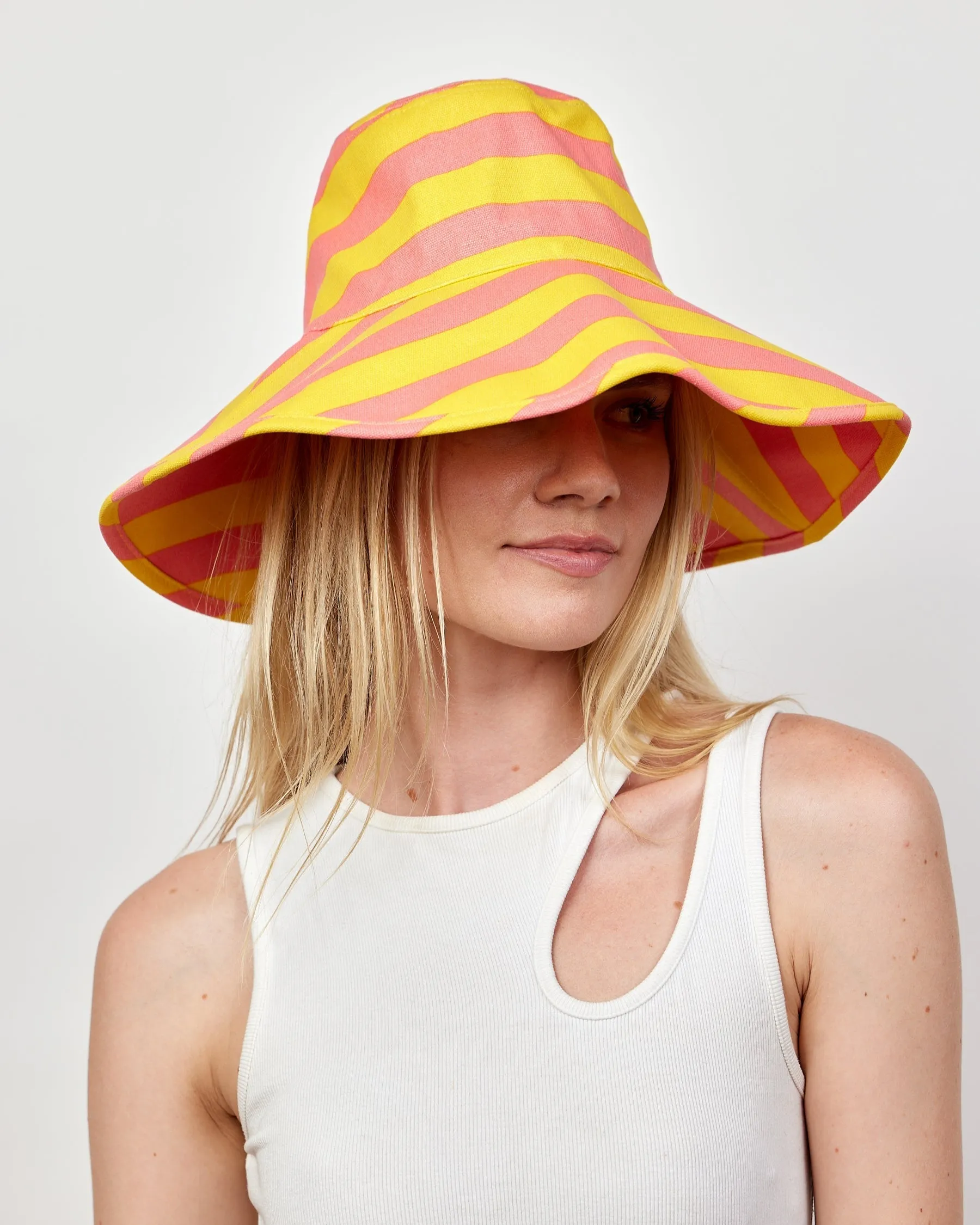 Striped Canvas Sunhat sold by Boston Proper product image thumbnail 4