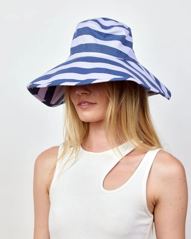 Striped Canvas Sunhat sold by Boston Proper