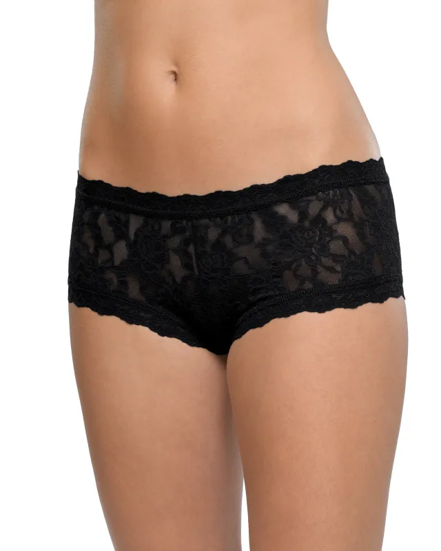 Signature Lace Boyshort Black sold by Boston Proper