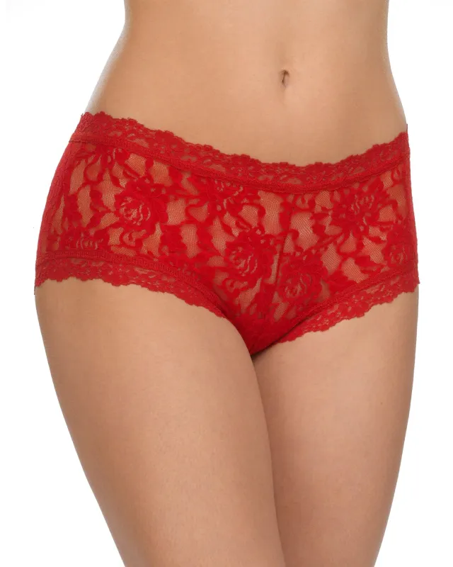 Signature Lace Boyshort Red sold by Boston Proper