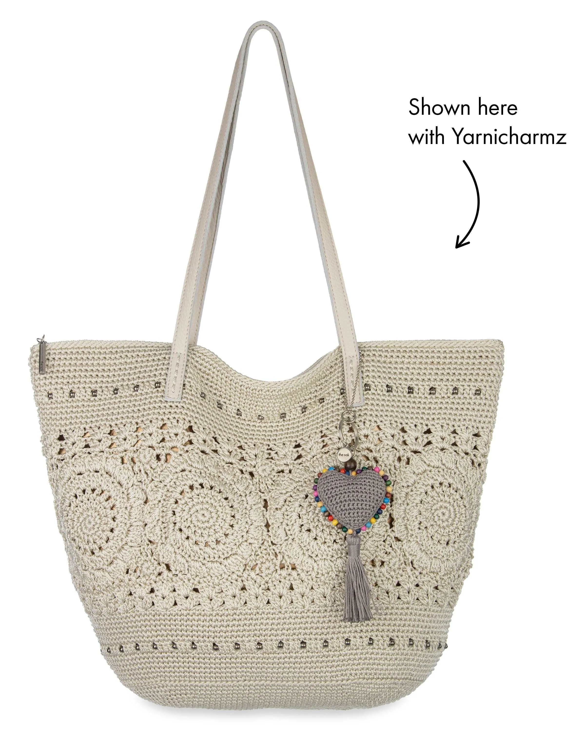 Faye Large Tote - Hand Crochet - Natural Medallion sold by Boston Proper product image thumbnail 5