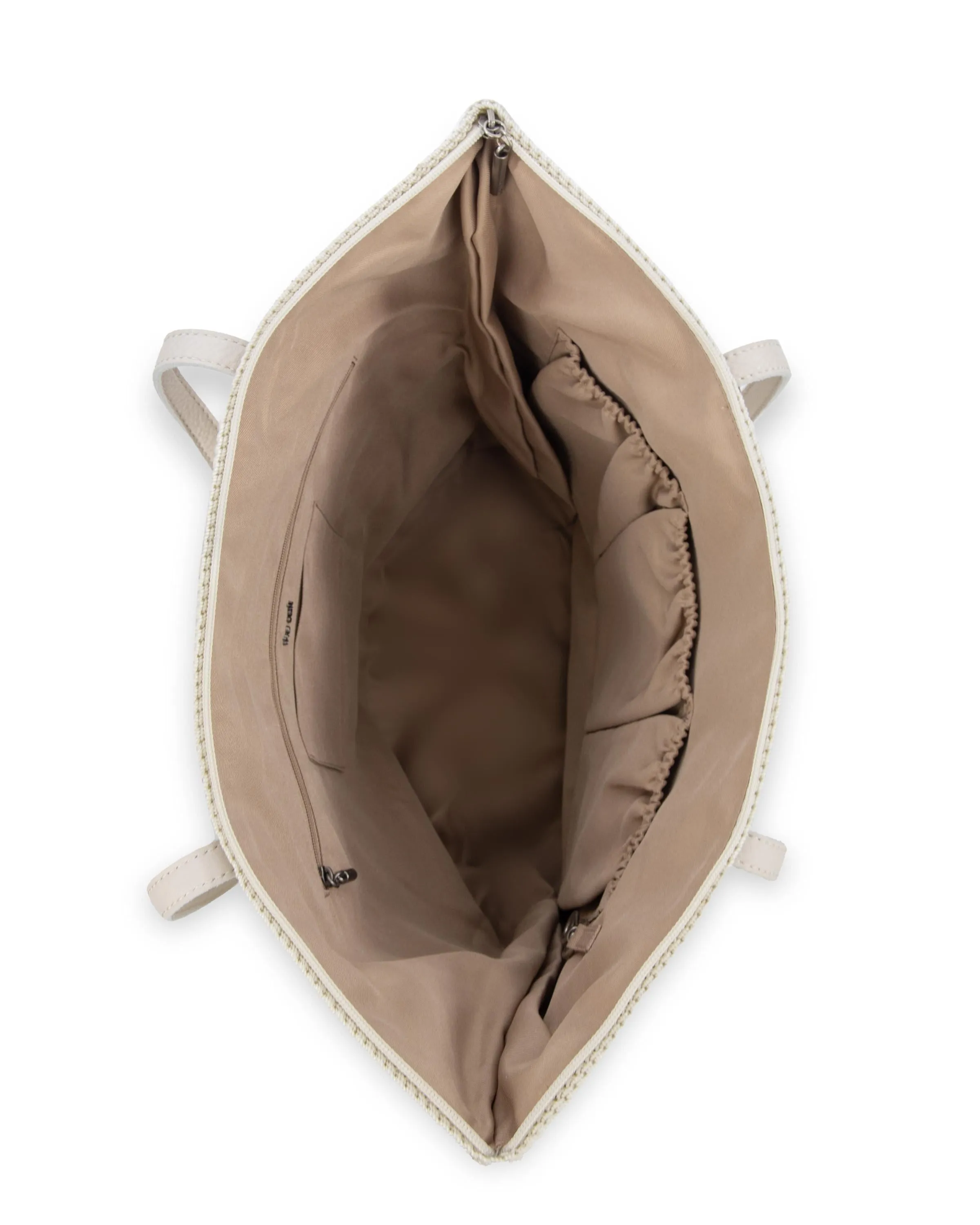 Faye Large Tote - Hand Crochet - Natural Medallion sold by Boston Proper product image thumbnail 3