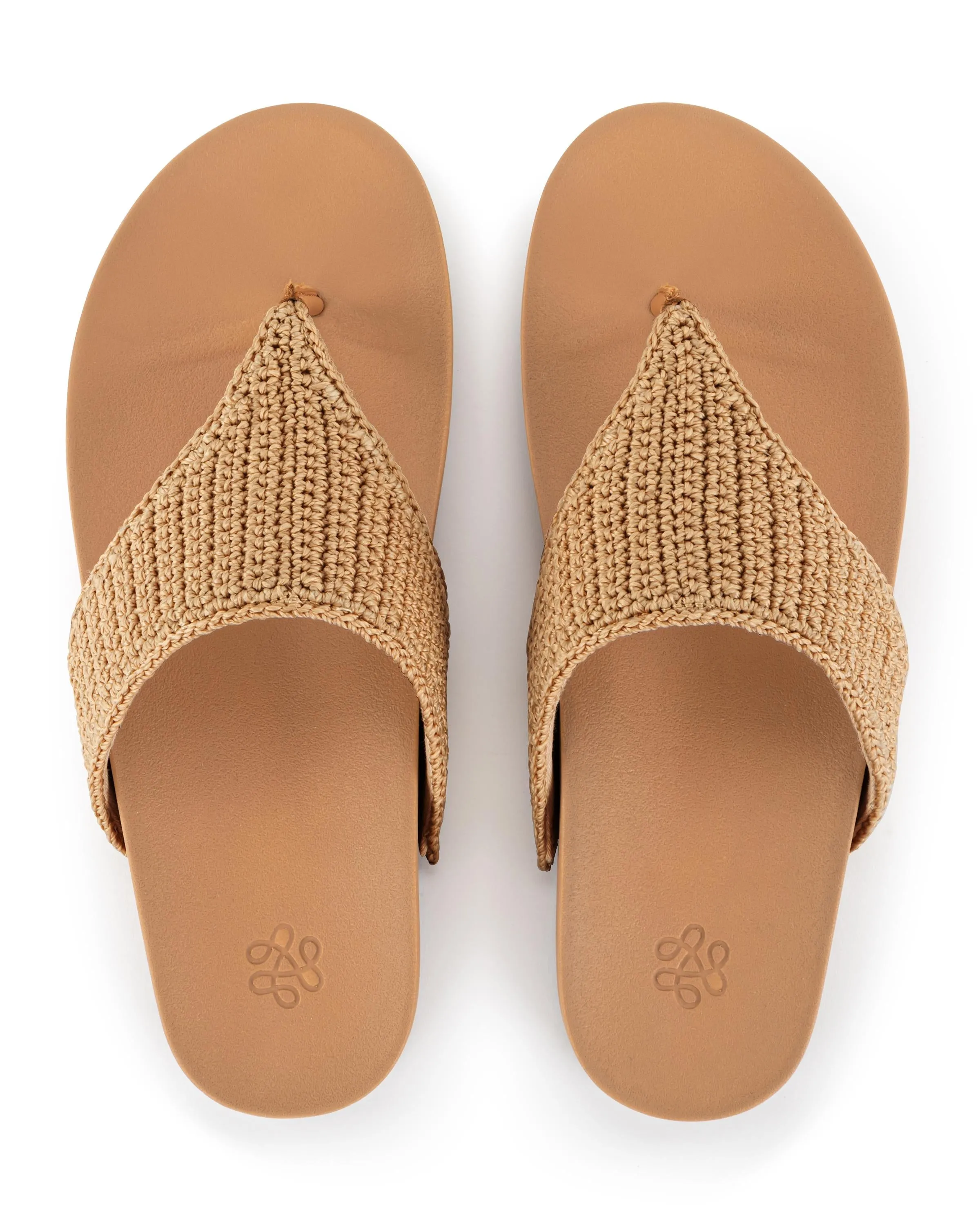 Everly Sandal - Hand Crochet - Bamboo sold by Boston Proper
