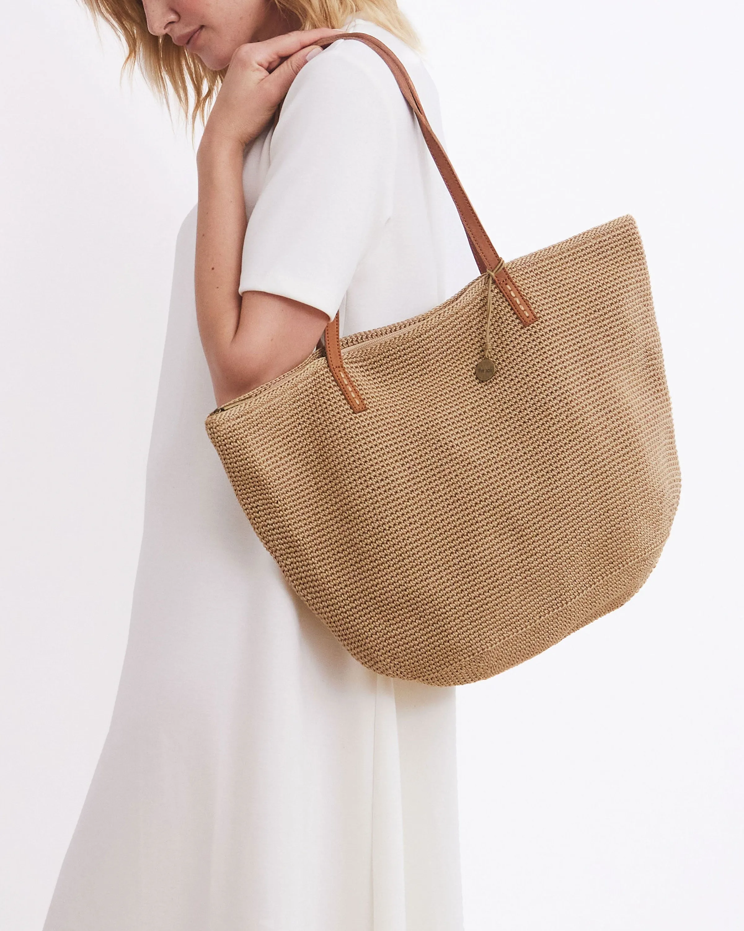 Faye Large Tote - Hand Crochet - Eden Stripe sold by Boston Proper product image thumbnail 5