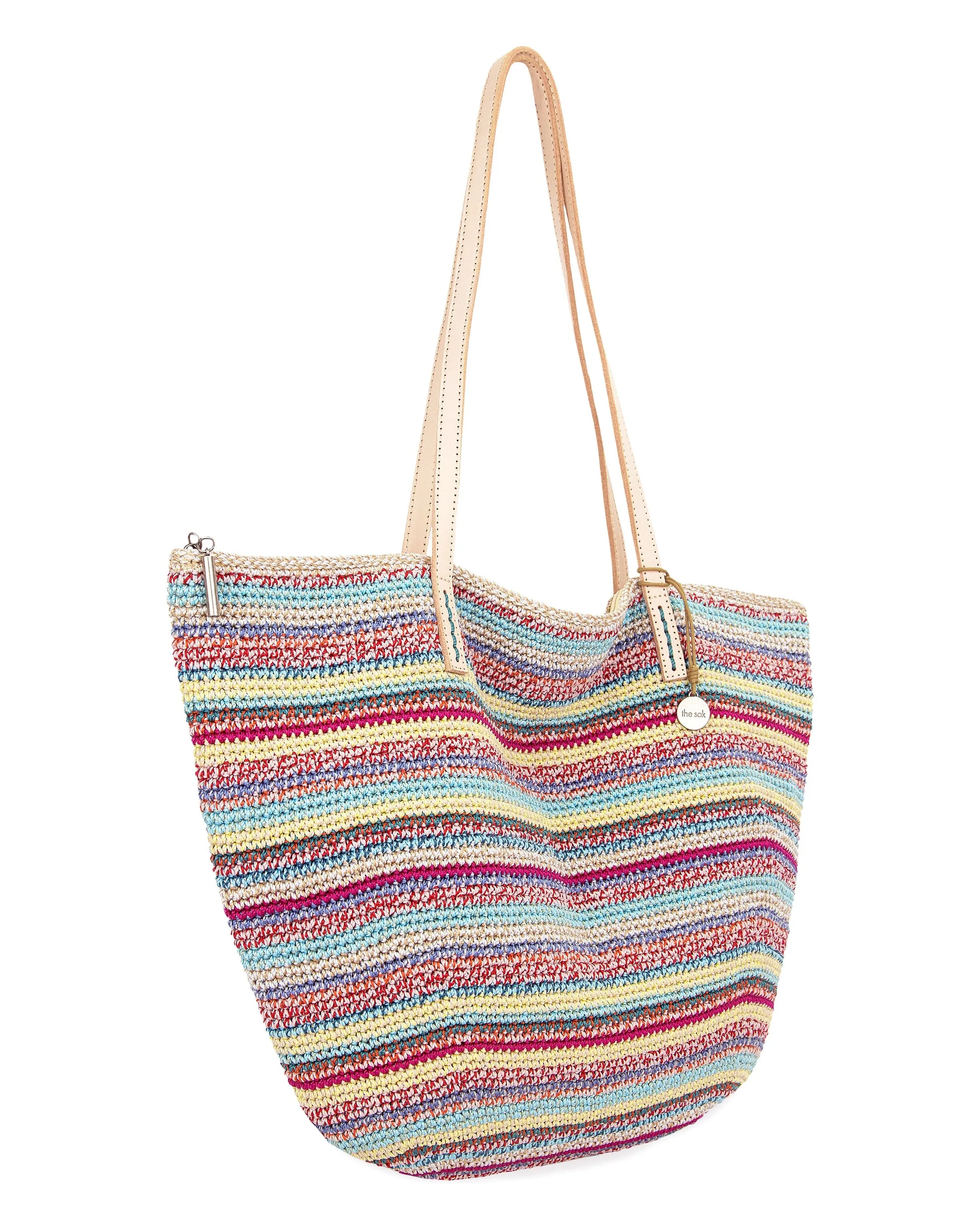 Faye Large Tote - Hand Crochet - Eden Stripe sold by Boston Proper product image thumbnail 2