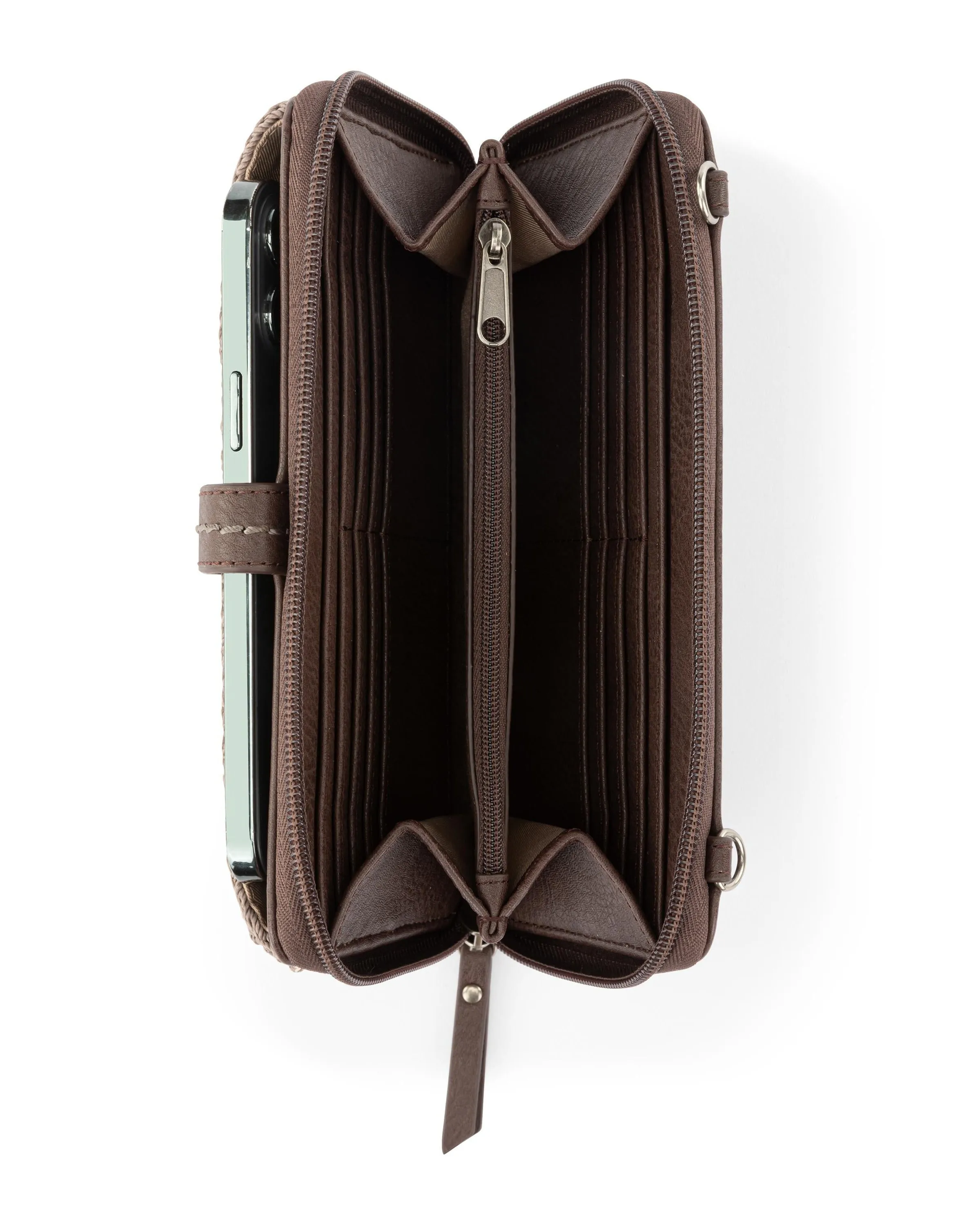 Iris Smartphone Wallet - Hand Crochet - Mushroom Cozy Weave sold by Boston Proper product image thumbnail 5