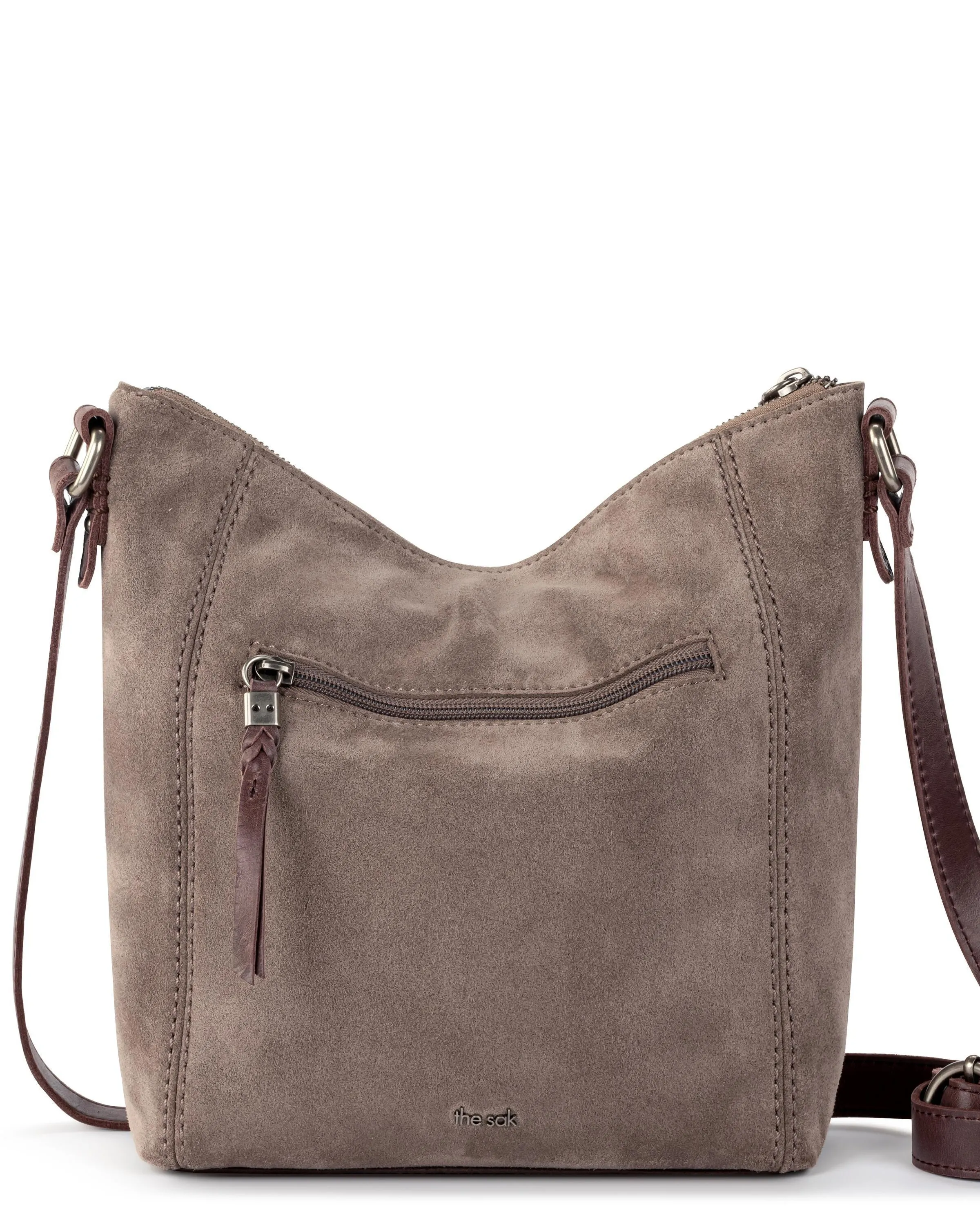 Ashland Crossbody - Leather - Mushroom Suede sold by Boston Proper product image thumbnail 5