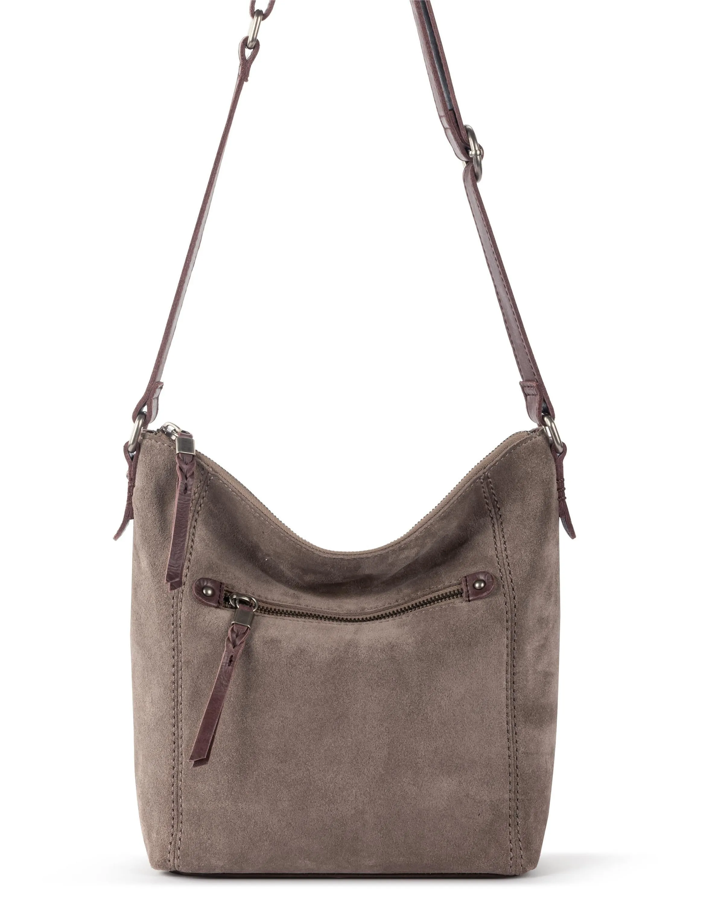 Ashland Crossbody - Leather - Mushroom Suede sold by Boston Proper product image thumbnail 2