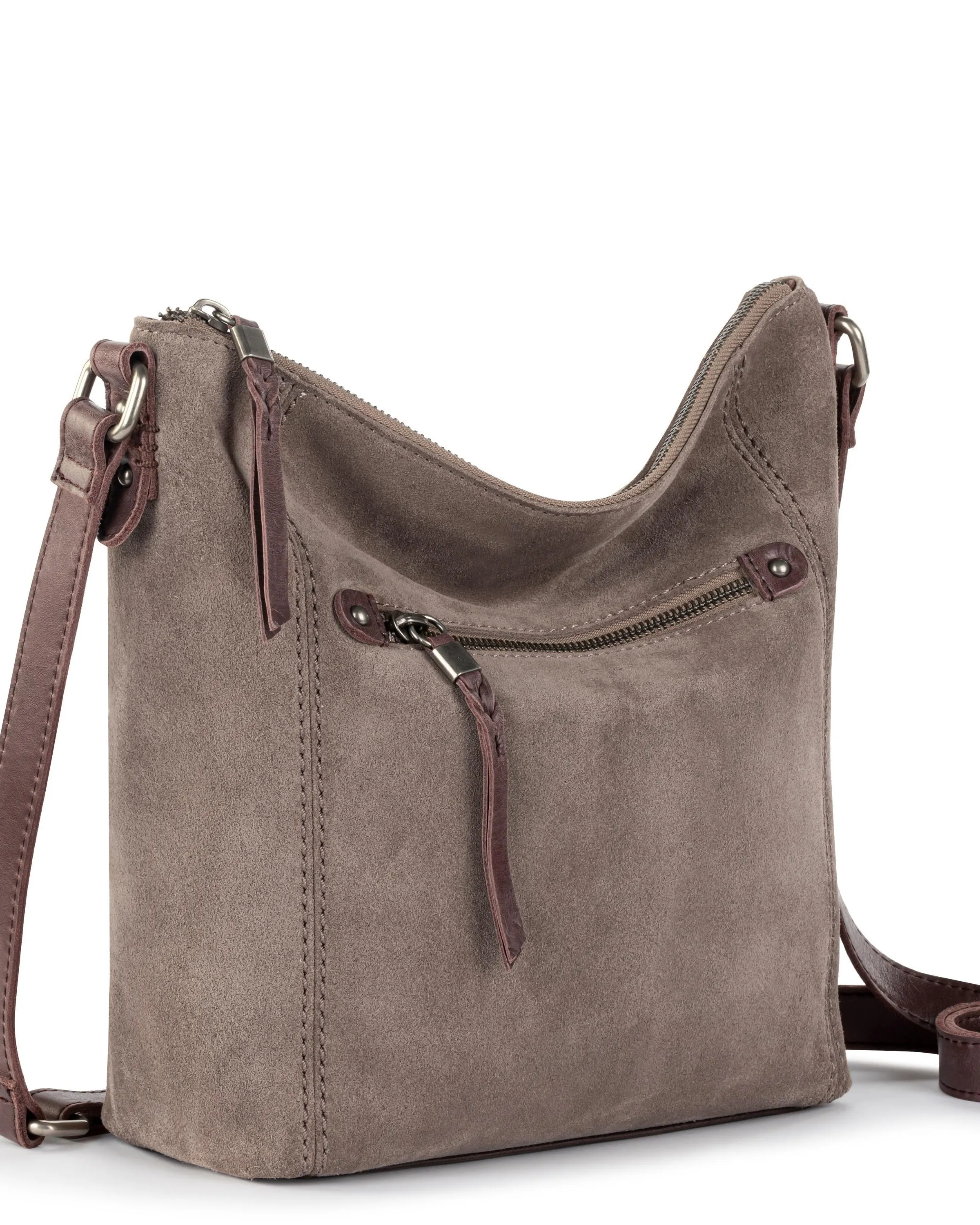 Ashland Crossbody - Leather - Mushroom Suede sold by Boston Proper product image thumbnail 3