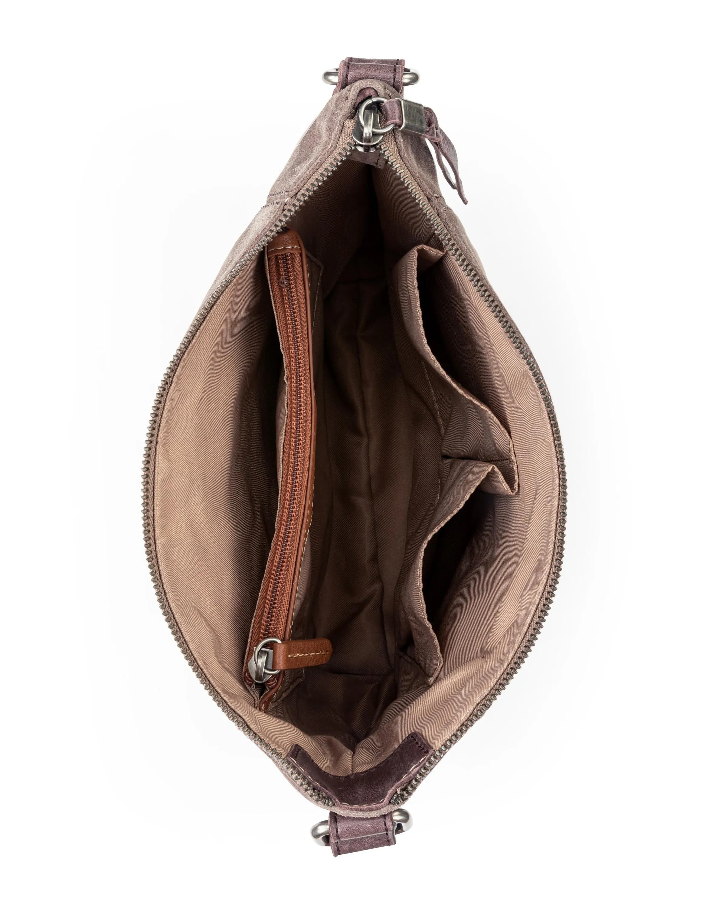 Ashland Crossbody - Leather - Mushroom Suede sold by Boston Proper product image thumbnail 4