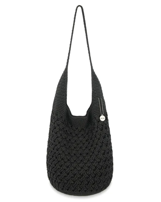 120 Hobo - Hand Crochet - Black Cozy Weave sold by Boston Proper