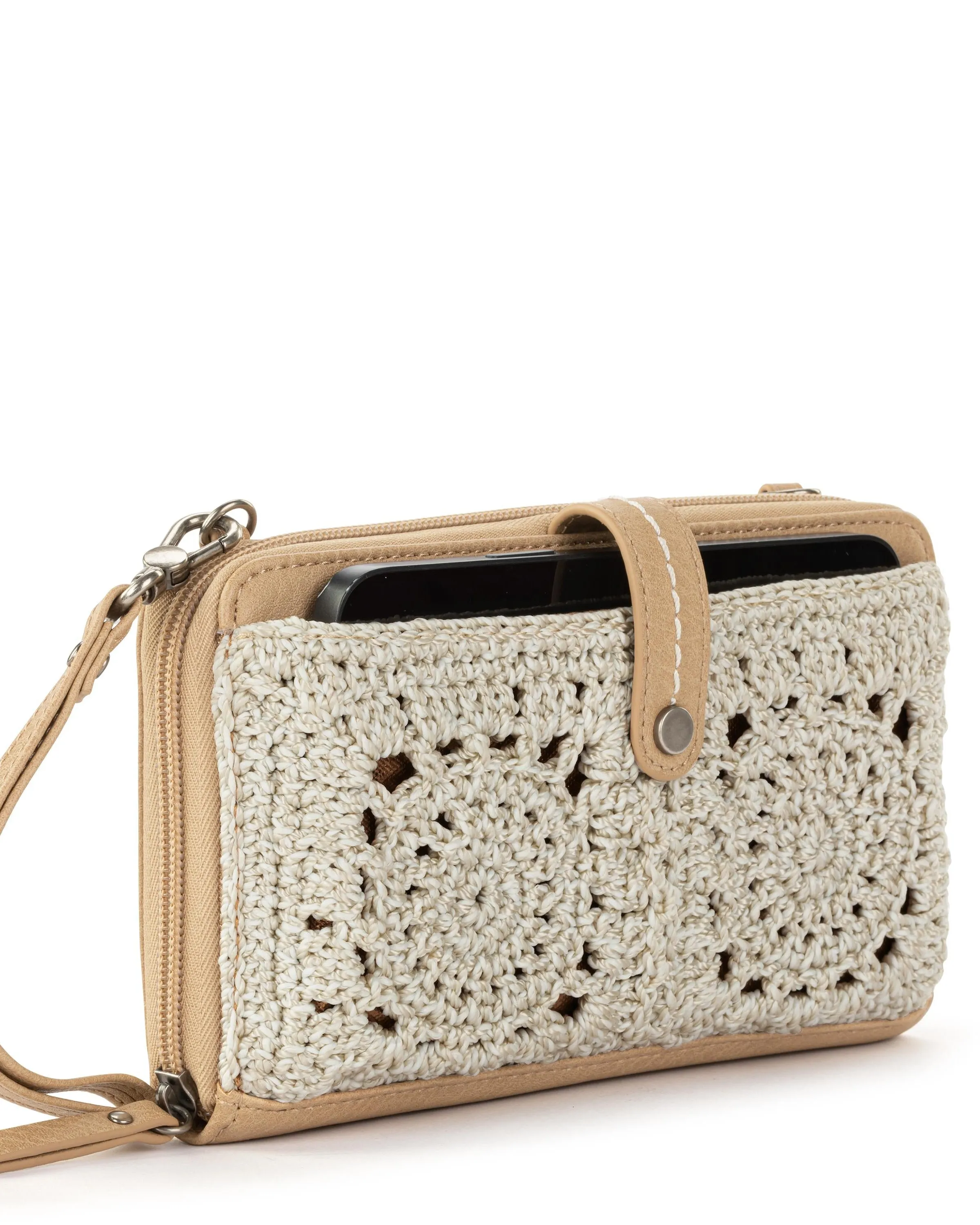 Iris Smartphone Wallet - Hand Crochet - Natural Medallion sold by Boston Proper product image thumbnail 4