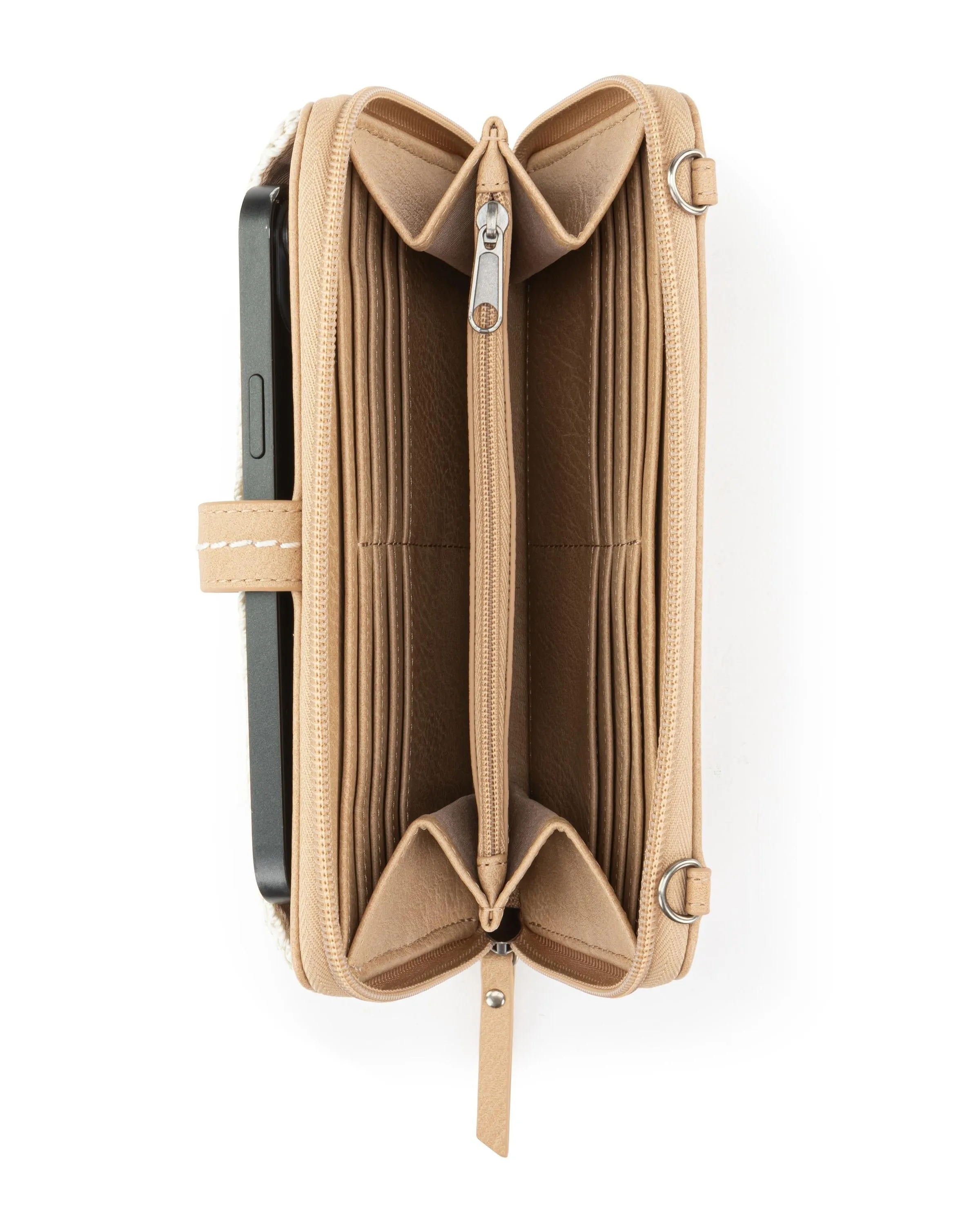 Iris Smartphone Wallet - Hand Crochet - Natural Medallion sold by Boston Proper product image thumbnail 5