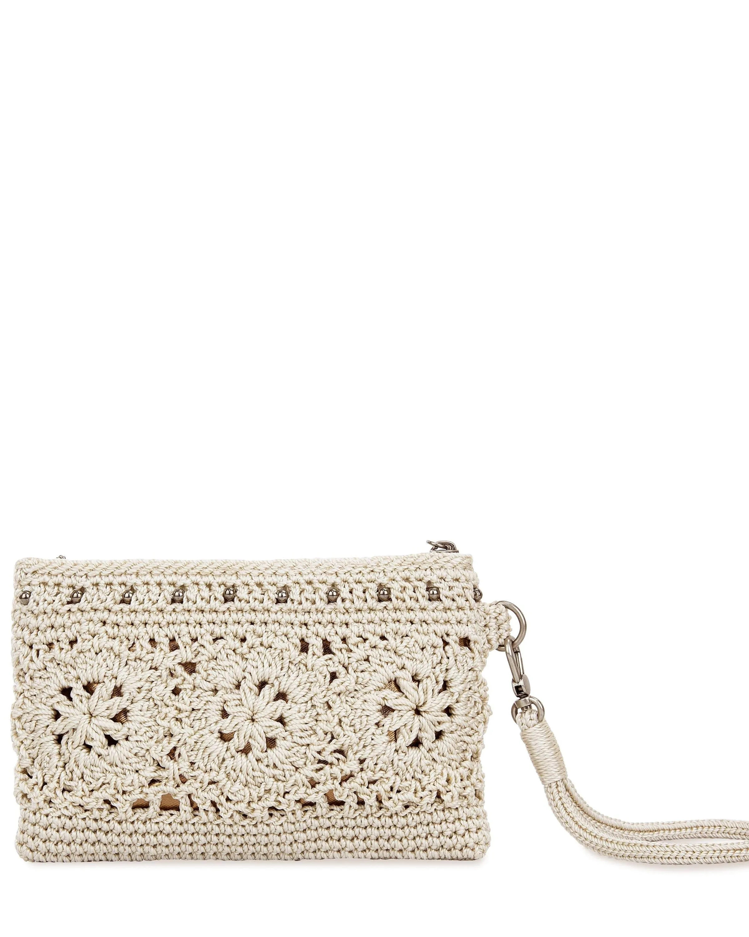 Vita Wristlet - Hand Crochet - Natural Medallion sold by Boston Proper product image thumbnail 5