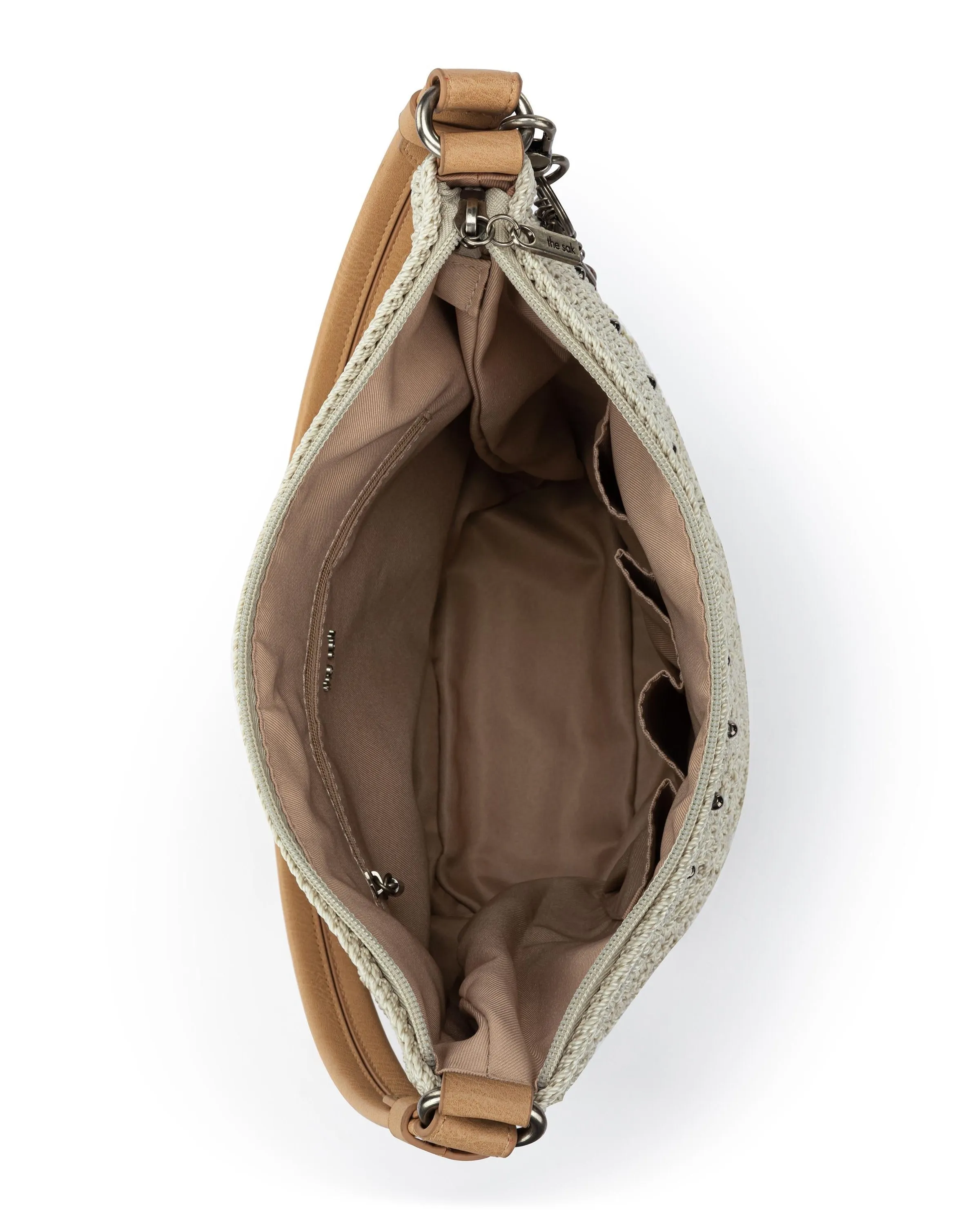 Sequoia Hobo - Hand Crochet - Natural Grey Medallion sold by Boston Proper product image thumbnail 3