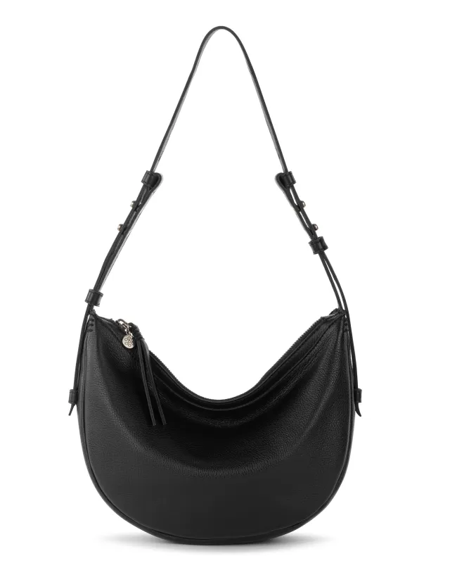 Tess Shoulder Bag - Leather - Black sold by Boston Proper