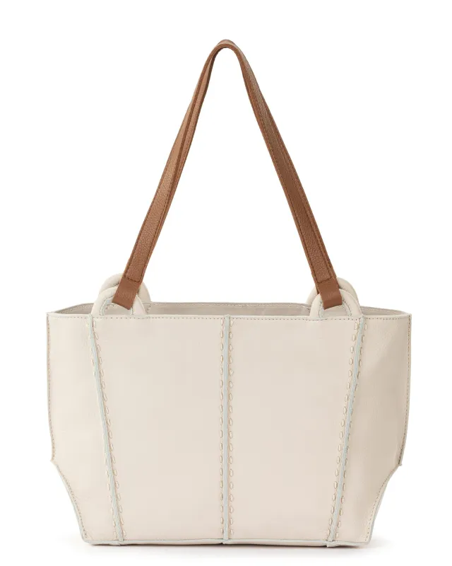 Los Feliz Satchel - Leather - Stone sold by Boston Proper