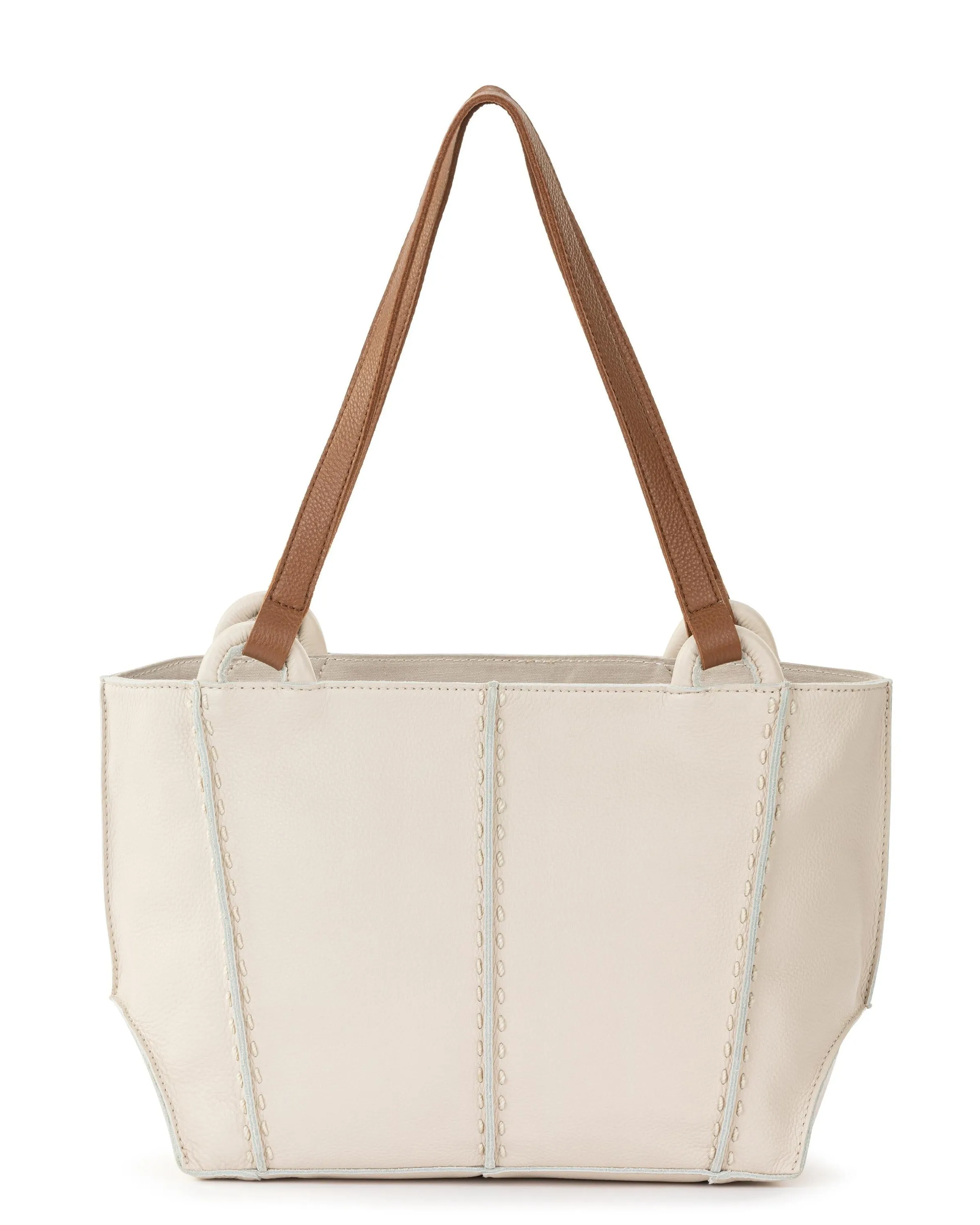 Los Feliz Satchel - Leather - Stone sold by Boston Proper