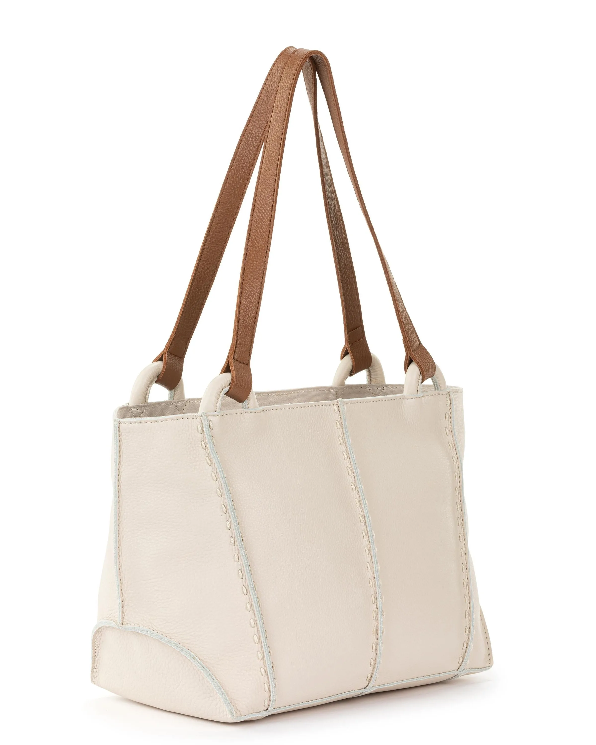 Los Feliz Satchel - Leather - Stone sold by Boston Proper product image thumbnail 3